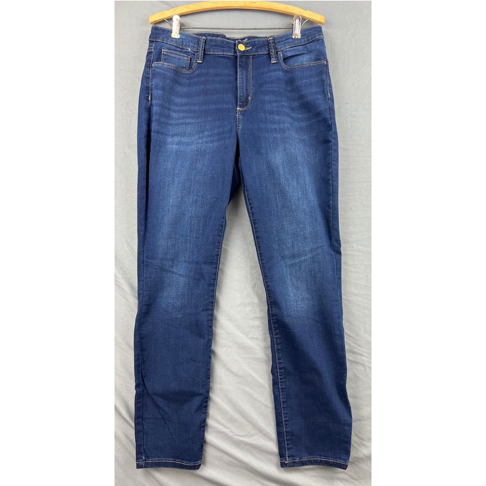 Universal Thread Jeans Womens 12/31R Mid Rise Skinny Dark Wash Blue Denim Good